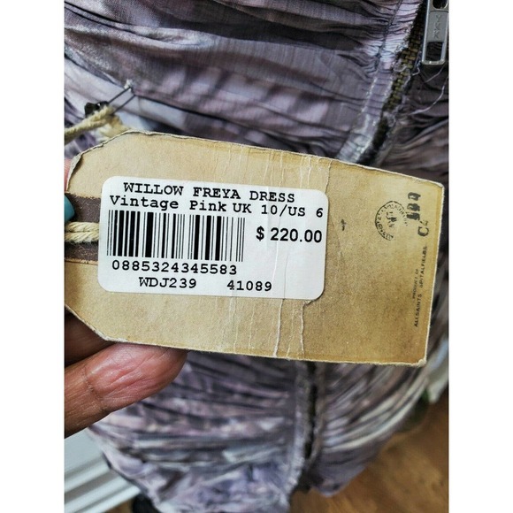 AllSaints Spitalfield Vintage Pink Willow Freya Mini Dress 6 (Runs Small- 2-4) - Picture 7 of 12